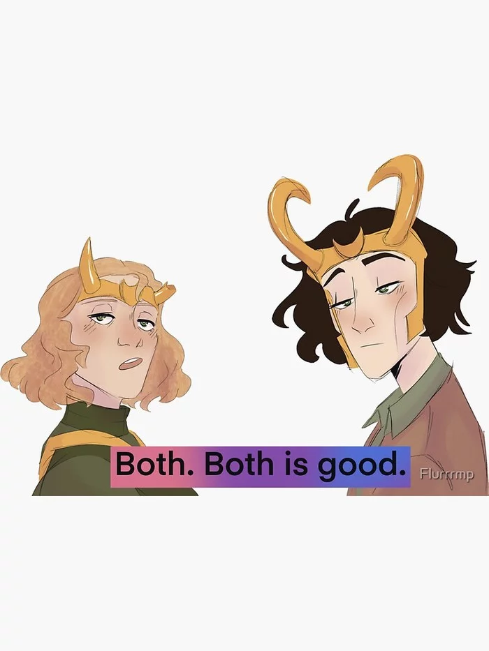 Who cares: boys or girls? - Art, Loki, Silvia, Marvel, Cinematic universe, Bisexuality, LGBT