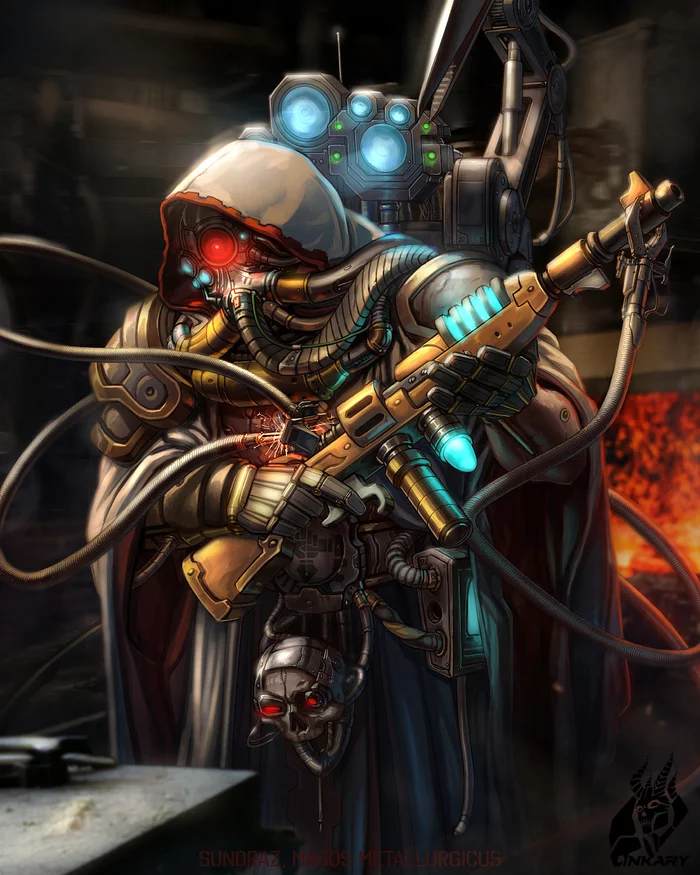 Magos by Inkary - Inkary, Magos, Adeptus Mechanicus, Wh Art, Warhammer 40k, Longpost