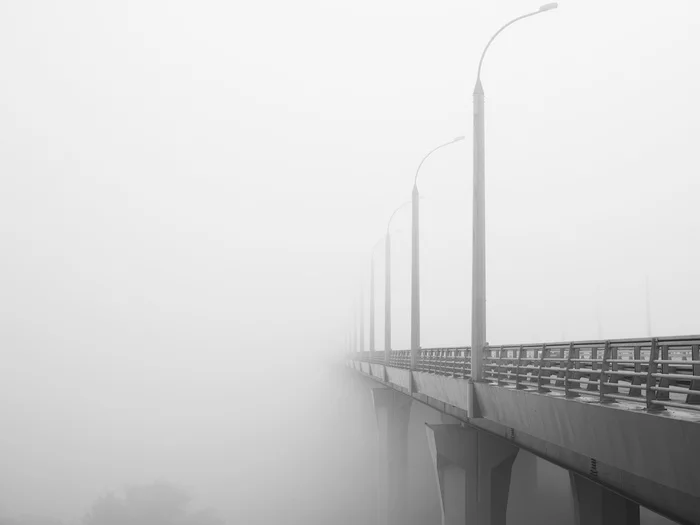 Going nowhere... - My, Fog, The photo, Nikon, Bridge