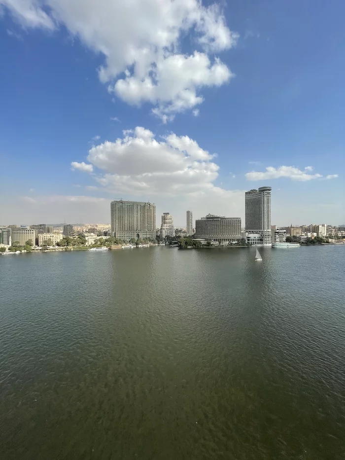 Nile (view from Sofitel) - My, Cairo, Mobile photography, River, Nile River