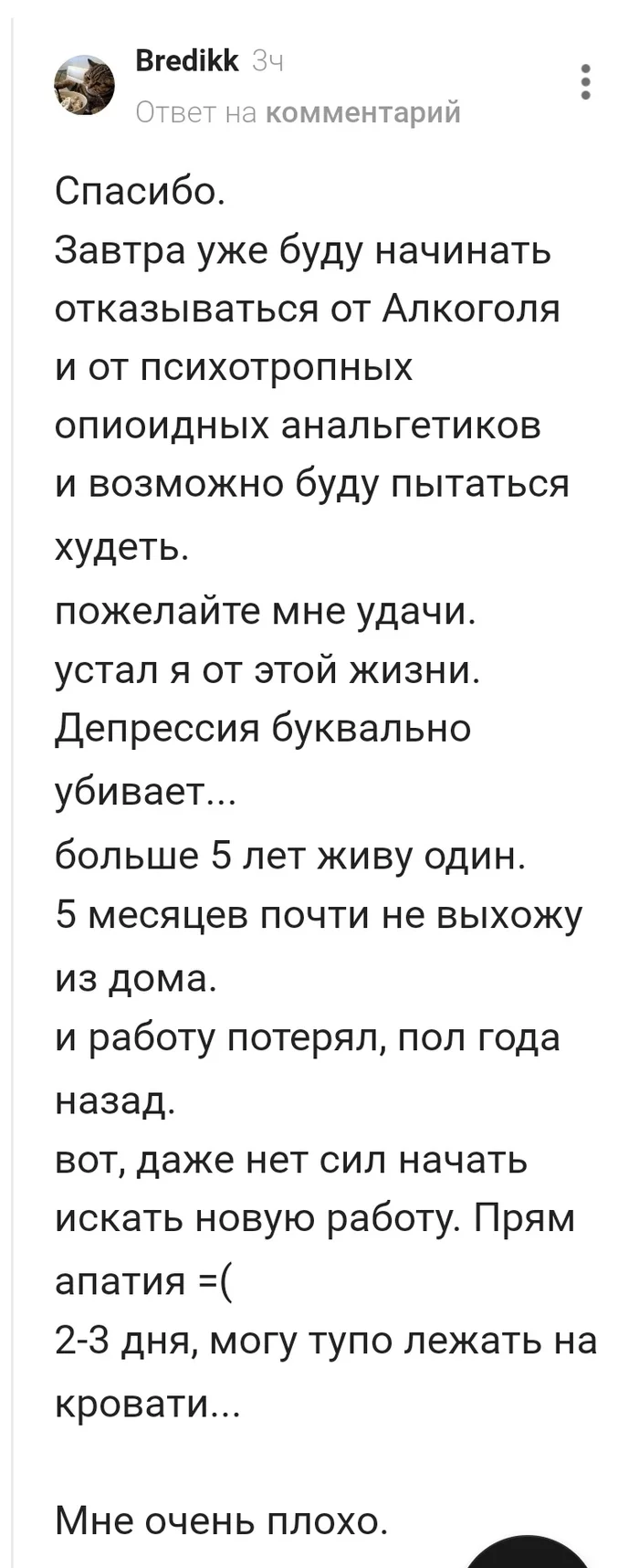 Пускай этот пост мотивирует вас - Комментарии на Пикабу, Алкоголь, Желание, Сможет, Вера, Длиннопост