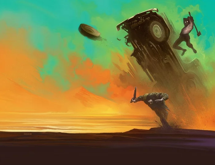 Continuation of the post Mad Max: Fury Road - Inspired Artists - Post apocalypse, Artbook, Crazy Max, Mad Max: Fury Road, Art, Auto, Reply to post, Longpost