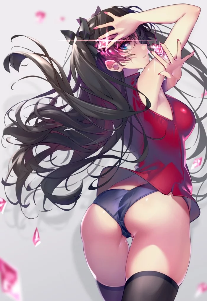 Рин - NSFW, Fate, Fate-Stay Night, Tohsaka Rin, Anime Art, Аниме, Рисованная эротика, Попа, Длиннопост