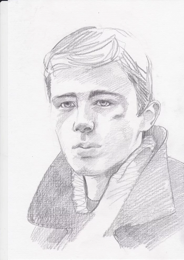 Sergey Bodrov - My, Sergey Bodrov, Pencil, Portrait, Luboff00, Drawing, Actors and actresses, Graphics, Pencil drawing
