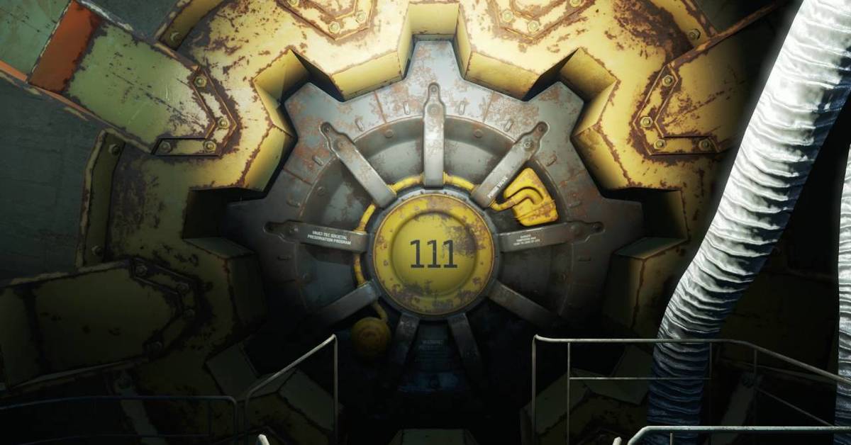 Открыть дверь убежища. Фоллаут 4 дверь убежища. Fallout 4 убежище 111. Fallout 4 Vault 111. (Волт-тек) убежище 111.