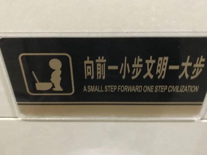 Chinese folk wisdom - My, China, Public toilet, Табличка