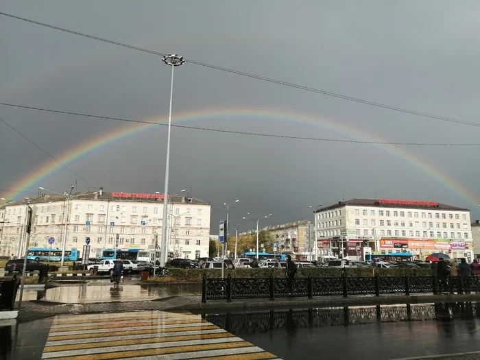 friday rainbow - My, The photo, Mobile photography, Novokuznetsk