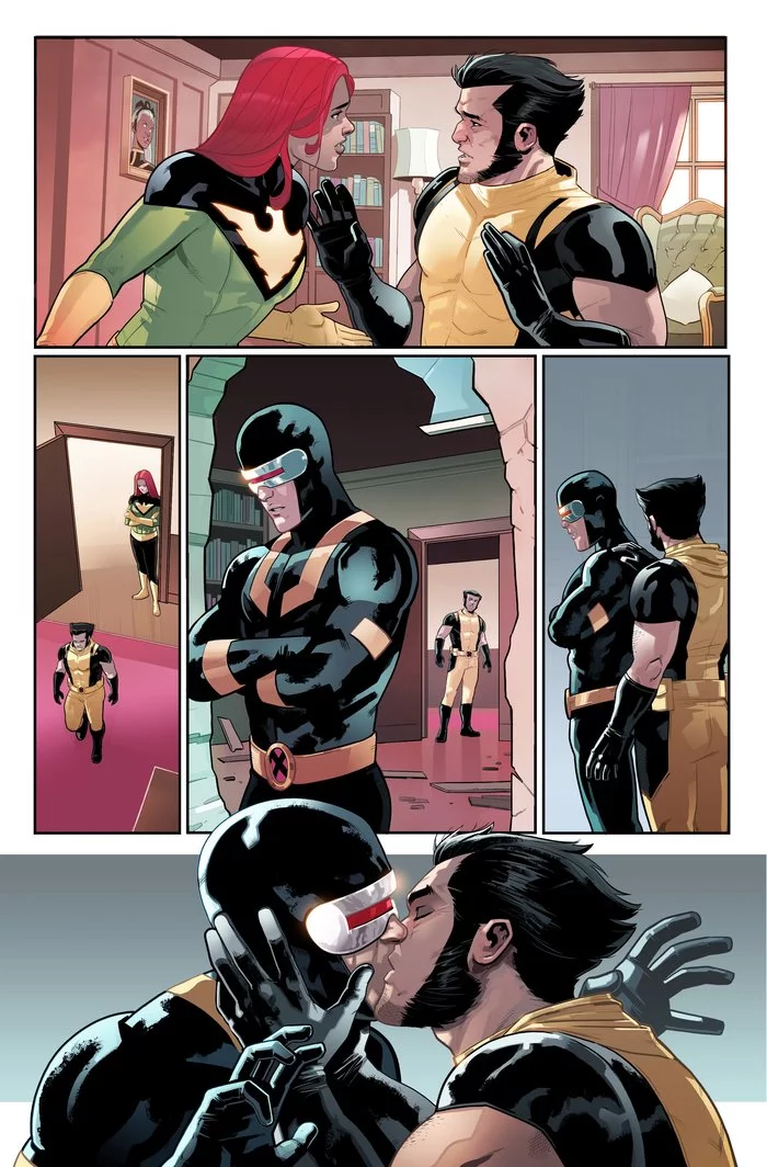 A graceful way out of a love triangle - Gays, Art, Lime and Kiwi, Yaoi, X-Men, Wolverine (X-Men), Cyclops, Comics, Longpost