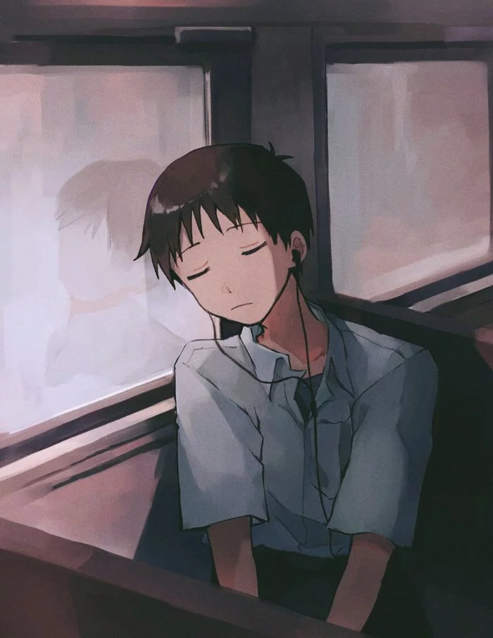 Shinji and Kaworu - Anime art, Evangelion, Shinji Ikari, Nagisa Kaworu, Shipping, Senen-Ay, Gays, Dango, , Choker, Longpost