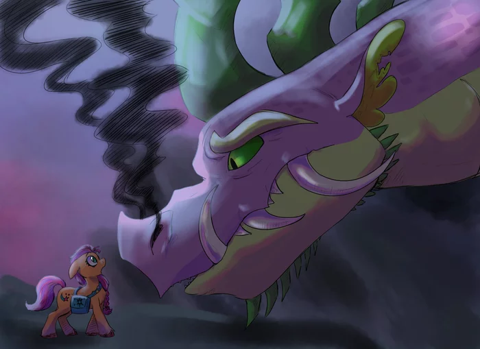 And Spike has grown a lot... - My little pony, Spike, Sunny starscout