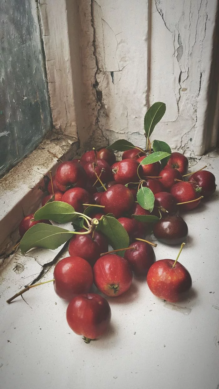 Ranetki - My, Ranetki, Windowsill, Autumn