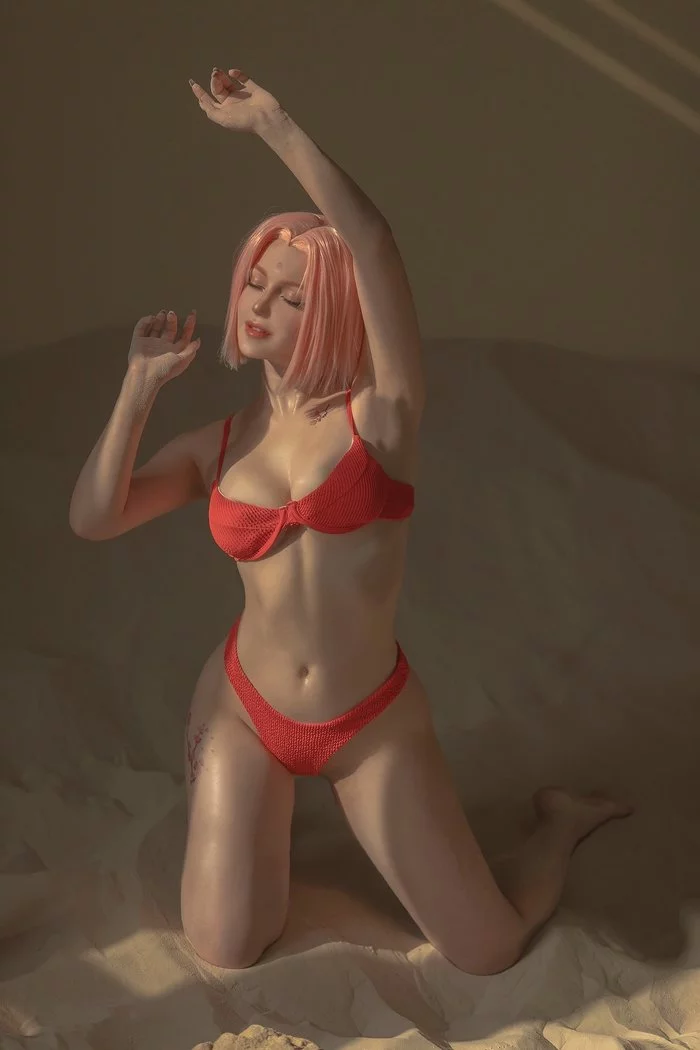 Sakura - NSFW, Cosplay, Anime, Naruto, Underwear, Girls, Sakura haruno