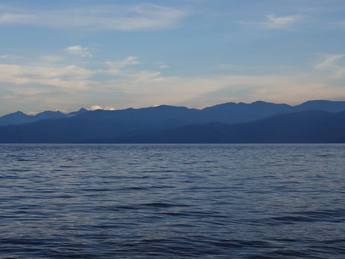 50 shades of blue - My, Baikal, The mountains, The photo