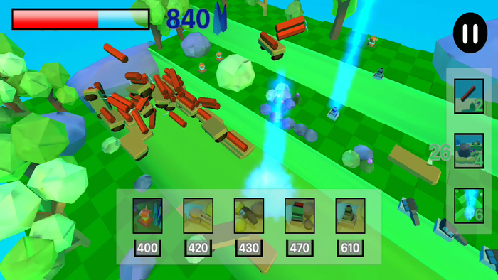     Android Unity3D, Gamedev, Minimal, Low poly, , Tower Defense, , , 