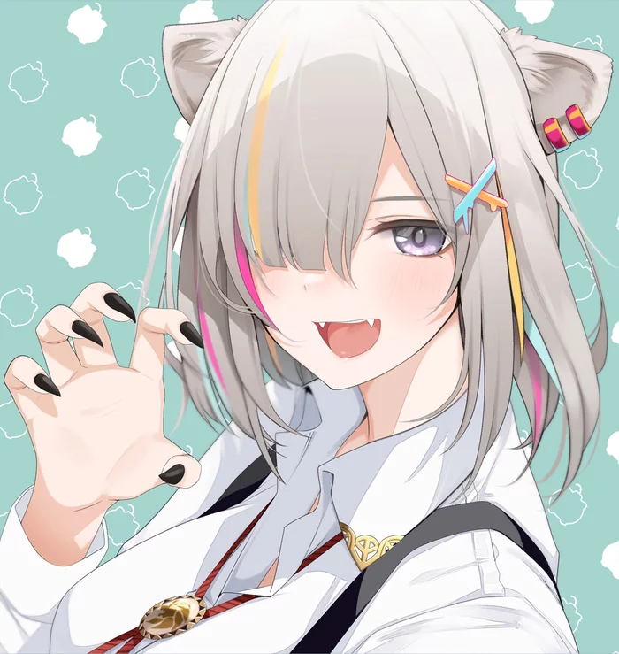 Shishiro - Hololive, Virtual youtuber, Shishiro botan, Anime art, Animal ears, Anime