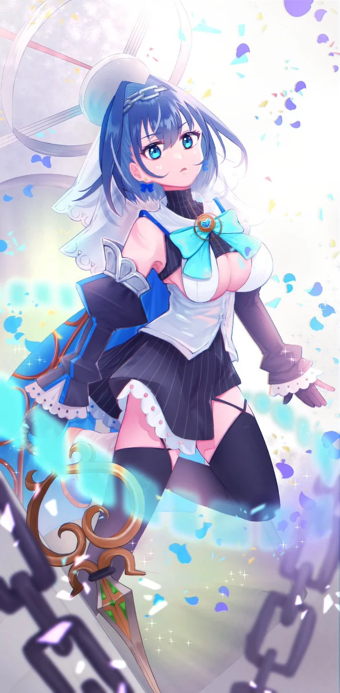 Anime Art - Аниме, Anime Art, Hololive, Ouro Kronii, Virtual YouTuber