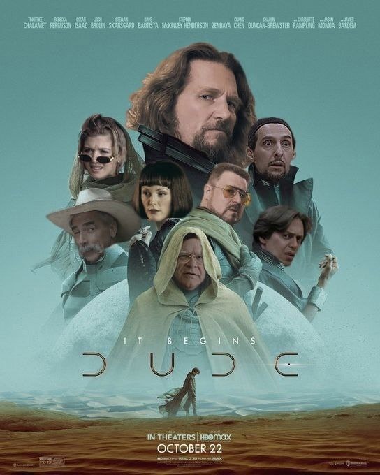 Dude - Dune, Alternate poster, Poster, Movie Posters, The Big Lebowski