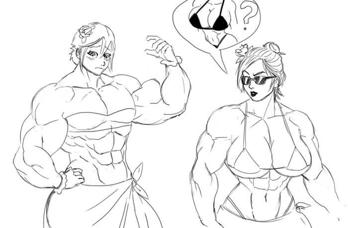 Перекачалась и сиськи исчезли