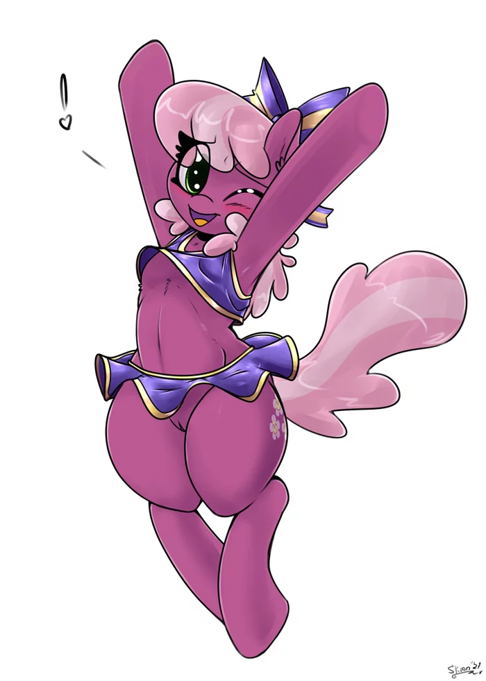 Shameless cheerleader - NSFW, My little pony, PonyArt, Cheerilee, Skoon, MLP Explicit