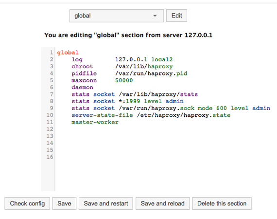 Как редактировать конфиг через Web-GUI для Haproxy (и не только) - Моё, Web, Nginx, Длиннопост