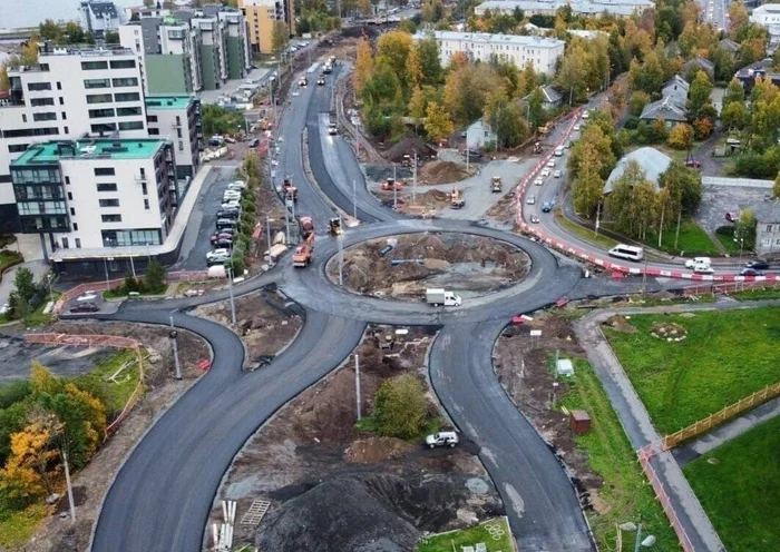 The construction of the interchange at the junction of Leningradskaya, Kirov and Varkaus embankments in Petrozavodsk will be completed in December - Petrozavodsk, Карелия, news