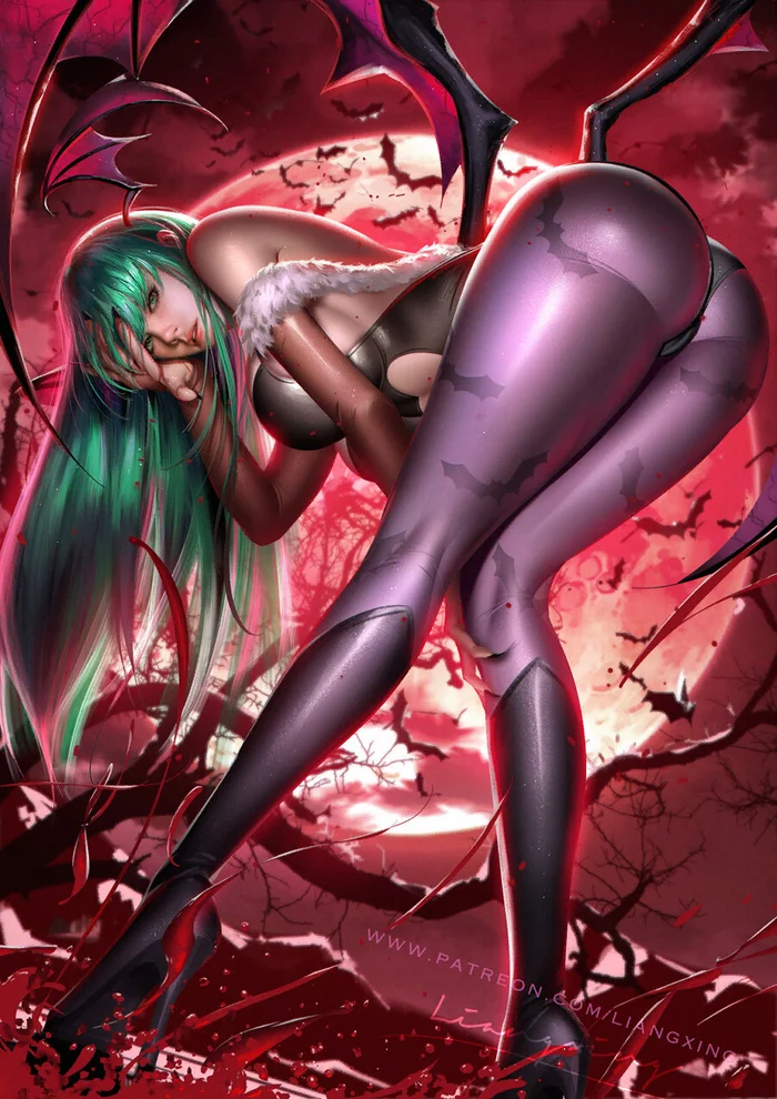 Morrigan - NSFW, Morrigan Aensland, Darkstalkers, Liang xing, Art, Games, Erotic