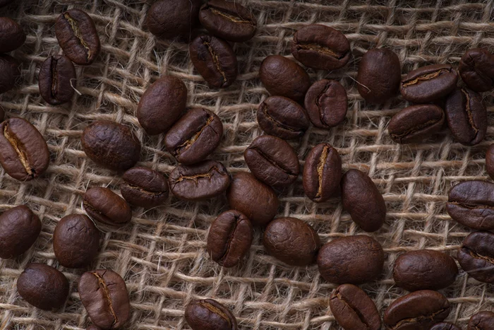Coffee beans - My, Coffee, Grain, Sackcloth, Chaos, Textures