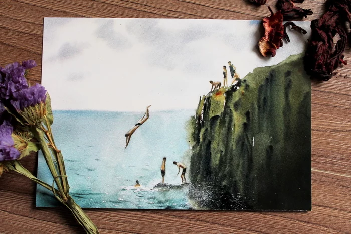 How thanks to peek-a-boo I got the painting of my dreams - Gratitude, Longpost, Pick-up headphones, , Positive, Creation, Murmansk region, North, Painting, Artist, Watercolor, My