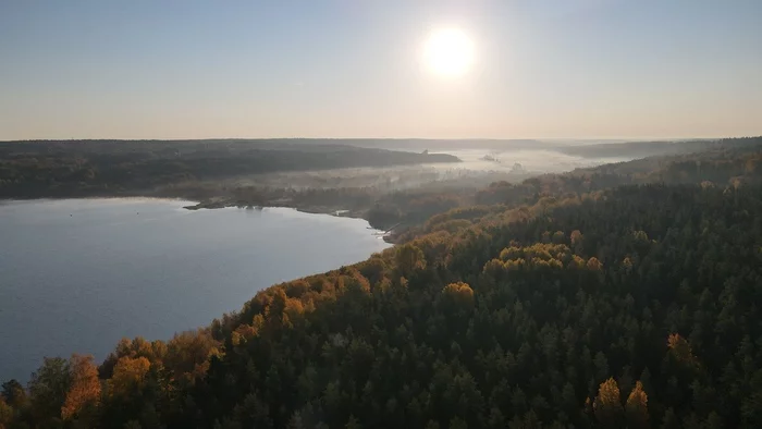 red lake - My, , Ski resort, dawn, Leningrad region