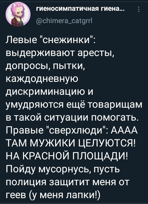 Тупые леваки и нормальные правые ребята - ЛГБТ, Гомофобия, Геи, Левые, Правые, Длиннопост