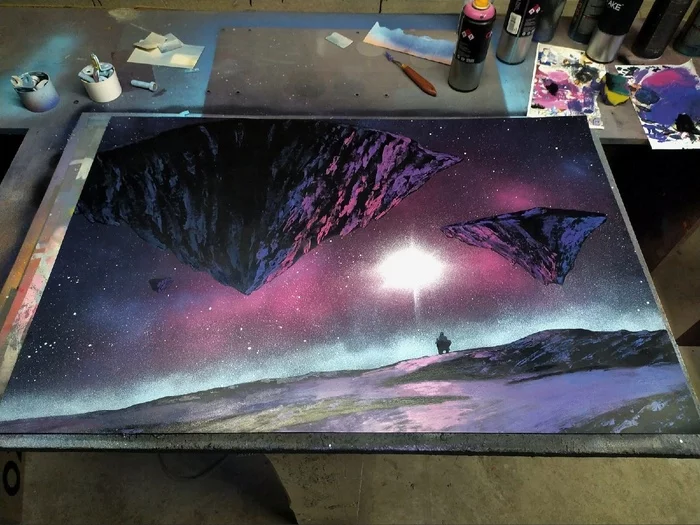 Картина Баллончиком - Моё, Spray Art, Картина, Рисование, Баллончик, Длиннопост