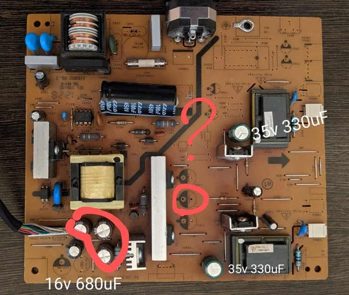 Help identifying capacitor on monitor power supply - Монитор, Power Supply