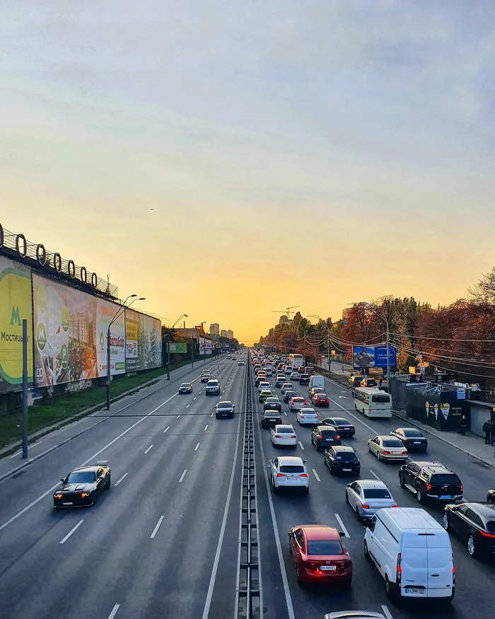 Cork - My, Traffic jams, Evening