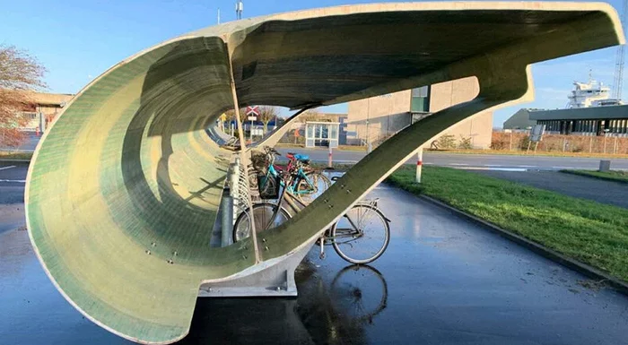 In Denmark, wind blades are used to make bicycle sheds - Ecology, Renewable energy, Energy, Waste recycling, Garbage, Plastic, Wind power, Denmark