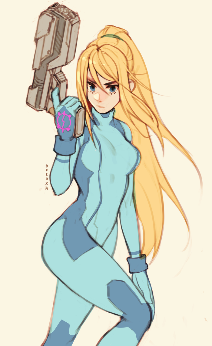 Samus by oxcoxa Samus Aran, Metroid, Game Art, Игры, Скетч, Девушки, Длиннопост