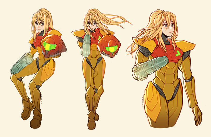 Samus by oxcoxa Samus Aran, Metroid, Game Art, Игры, Скетч, Девушки, Длиннопост