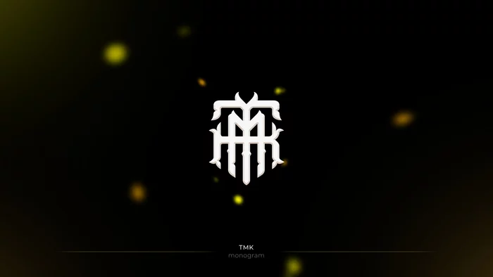 Monogram-logo (TMK) - My, Calligraphy, Vector graphics, Logo, Graphic design, Monogram, Lettering