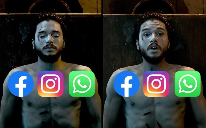 Resurrected in truth - Instagram, Whatsapp, Facebook, Resurrection, Humor, Jon Snow, Mark Zuckerberg