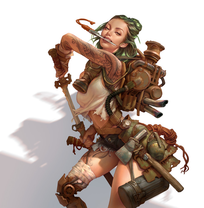 Dieselpunk Girl byChristophe Young Dieselpunk, , , , Christophe Young