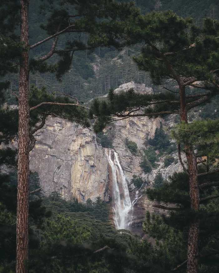 Wuchang-su Waterfall - My, Waterfall, The mountains, Crimea, Tourism, The photo