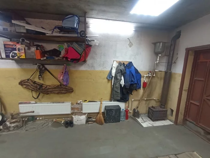 Heating in the garage - My, Garage, Heating, Stove-Burzhuika, Stove