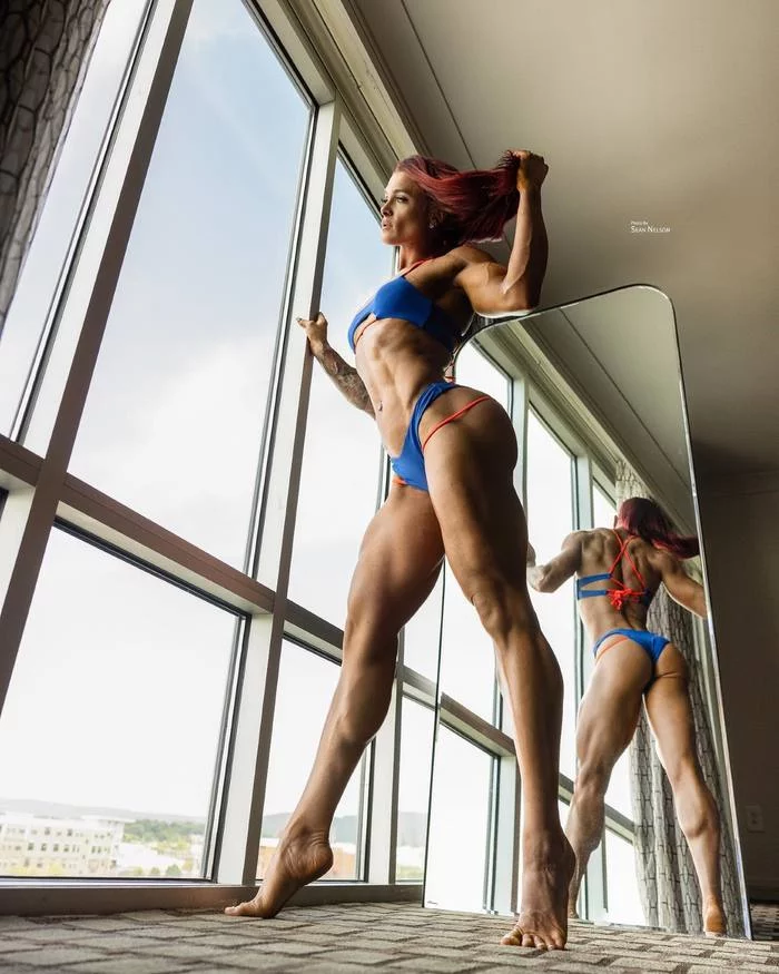 Delaney Smallwood - NSFW, Strong girl, Sports girls, Bodybuilders, Body-building, Body Fitness, Fitness, Girls, Piercing, Longpost