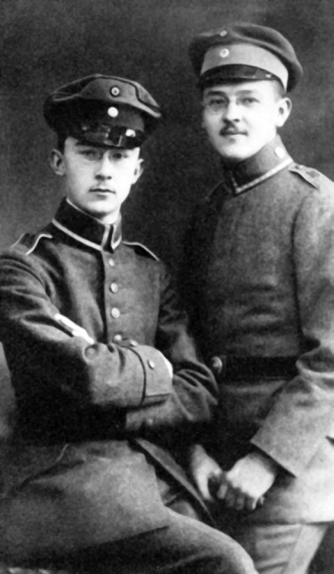 Two German cadets - Historical photo, Heinrich Himmler