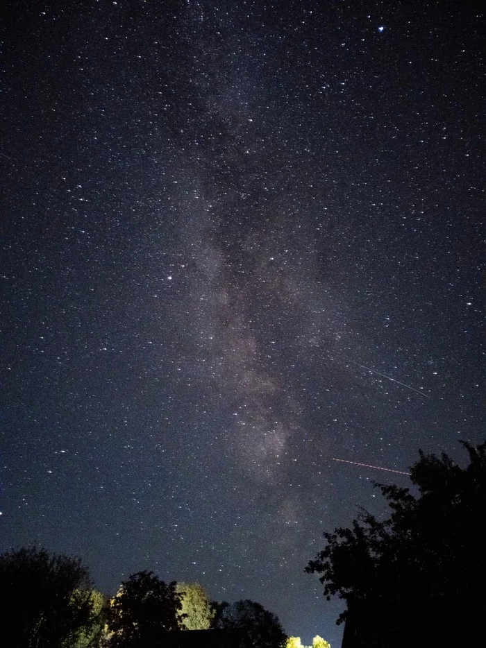 Here comes October. - My, Mobile photography, Astrophoto, Milky Way, Meteor, Longpost