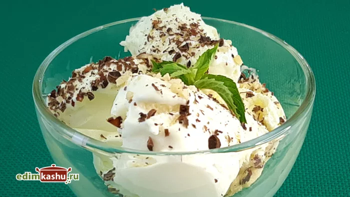 Cream ice cream - My, Ice cream, Recipe, Video recipe, Cream, Whipped cream, Preparation, Homemade, Cream, Video