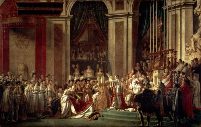 Napoleon's coronation, or some French propaganda - My, Art, Painting, Painting, Artist, Napoleon, Oil painting, Notre dame cathedral, Art history, , coronation, Propaganda, Longpost