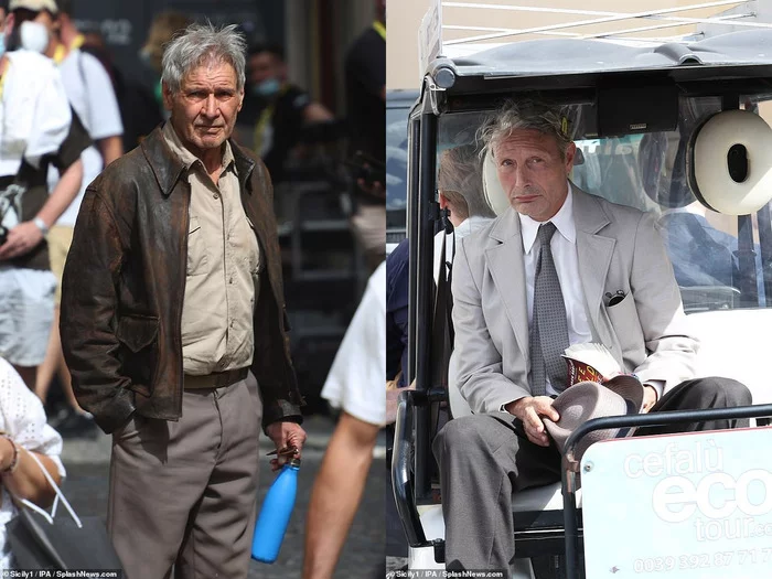 Mads Mikkelsen and Harrison Ford on the set of Indiana Jones 5 in Sicily - Harrison Ford, Mads Mikkelsen, Indiana Jones, Photos from filming, Actors and actresses