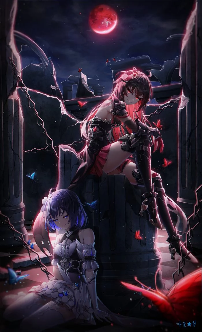 Seele Vollerei and Seele Vollerei - Honkai Impact, Seele Vollerei, Anime art, Anime