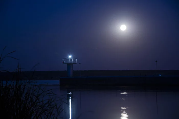 Lighthouse - My, Nikon, Lighthouse, Night, The photo