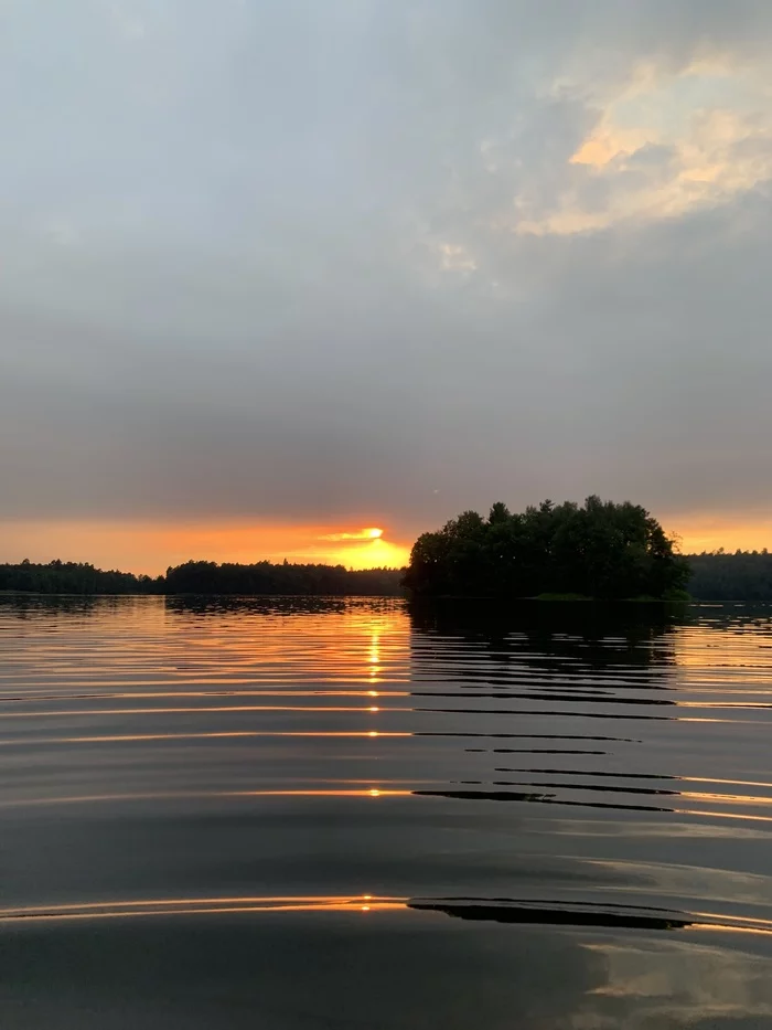 Lake - My, The photo, Mobile photography, Nizhny Novgorod Region, Lake, Sunset